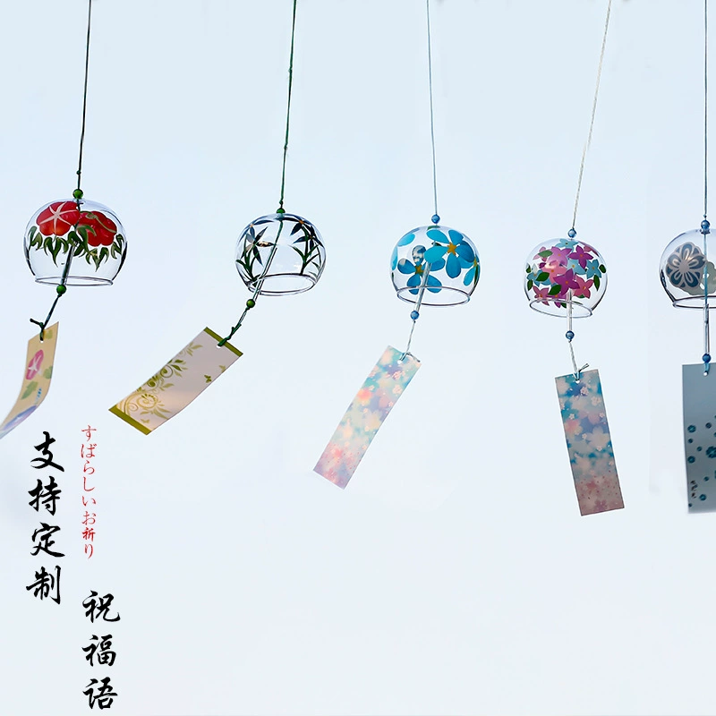 Японские сакуры колокольчики ручной работы из стекла и ветра подарки подвеска милые маленькие подвески свежие подвески для спальни
