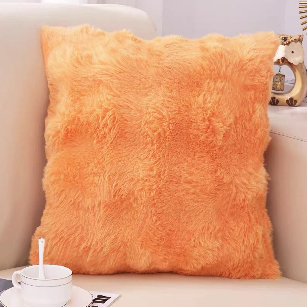 Winter plush pillow, sofa, pillowcase, high-quality style