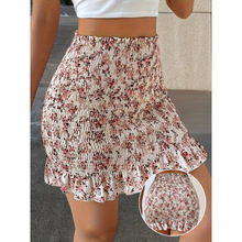 P 29134 Printed ruched skirt ӡ��������ȹ�羳����ͨ����