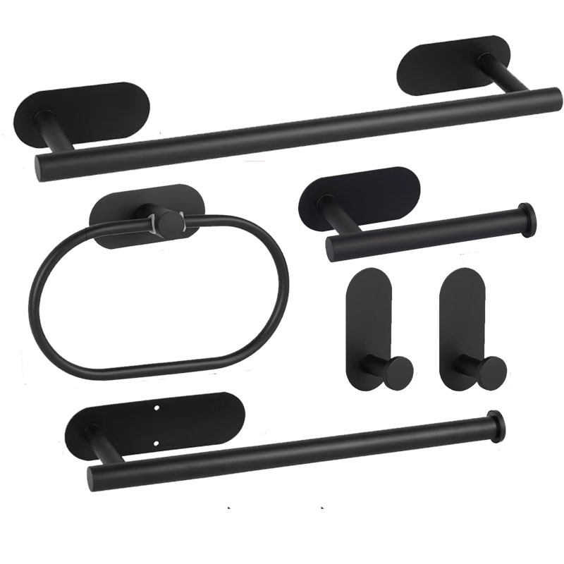 Acero inoxidable transfronterizo toallas de toallas de baño sin perforación anillo de toallas de baño estante de almacenamiento accesorios de baño