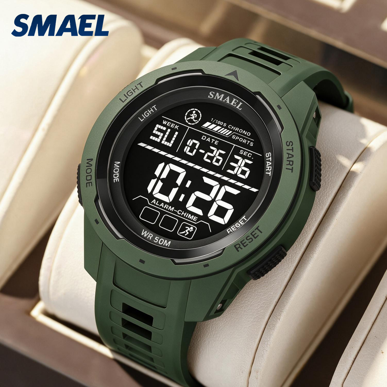 SMAEL New Neutral Electronic Watch LED Luminous Student Outdoor Sports High Color Waterproof Multifunctional Watch