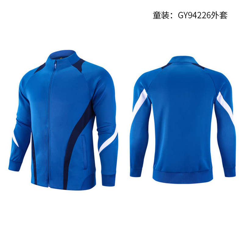 Cuello vertical empalme transfronterizo de dos piezas primavera y otoño grupo running trajes deportivos juveniles trajes deportivos personalizados para hombres