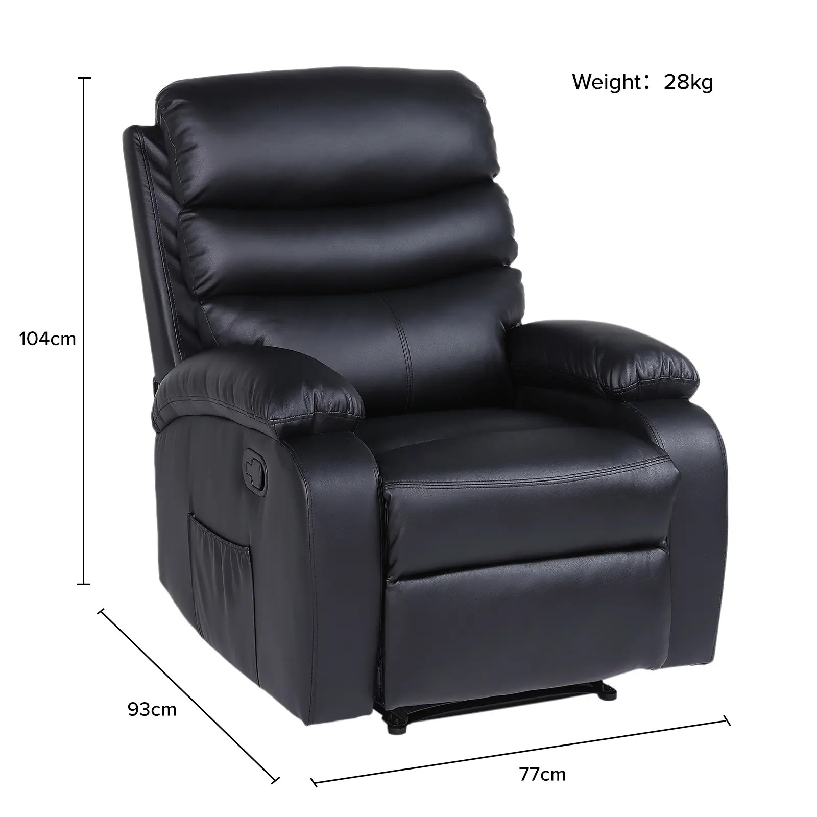 Nuevo diseño lujoso estilo europeo sala de estar moderna un solo manual PU cuero sillón sofá conjunto de muebles