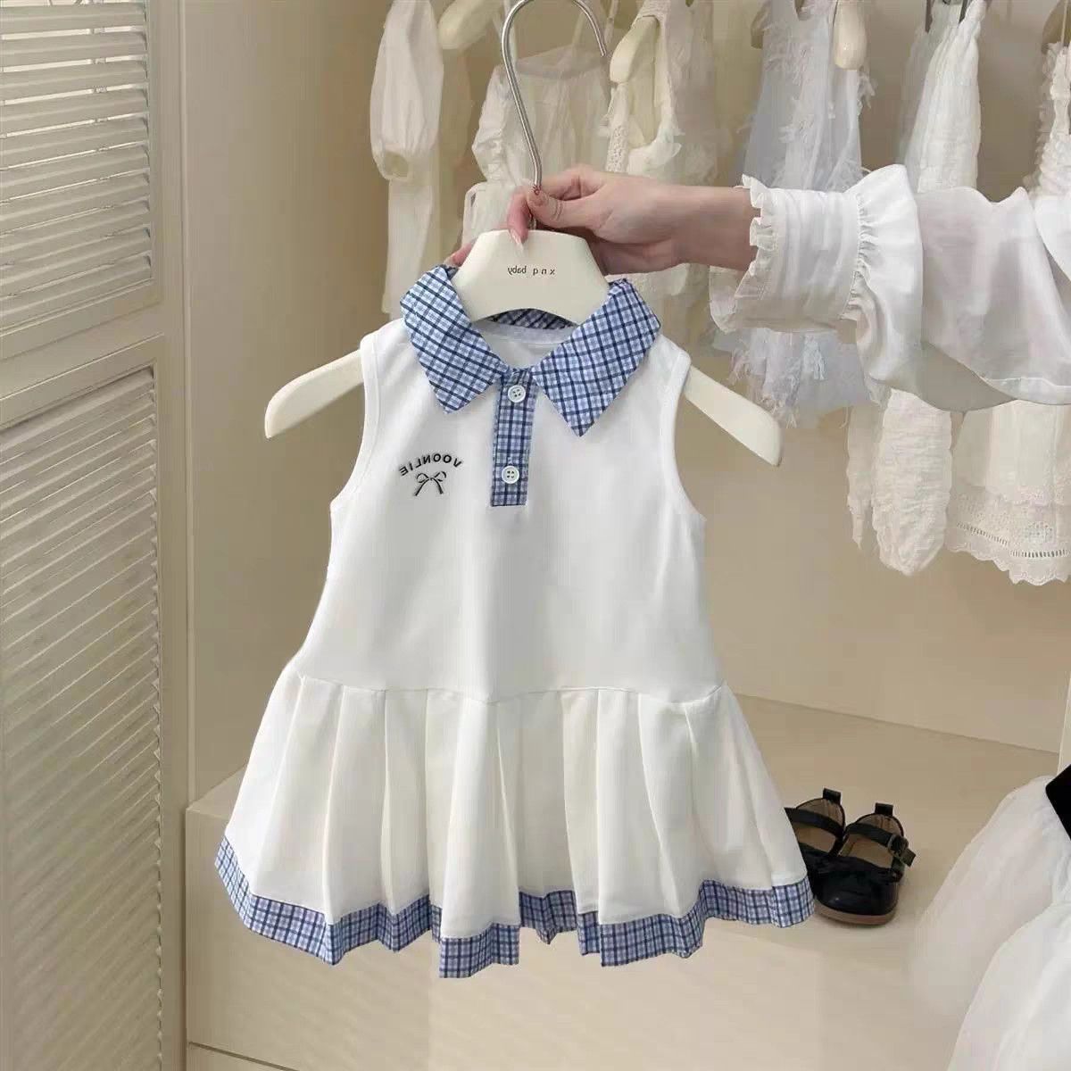 New Girls' Dress Children's Summer Fashion Princess Academy Dress 2025 Summer Baby Fashion