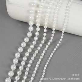 厂家棉线珠3-8MM连线ABS仿珍珠diy婚庆门帘装饰品珠链