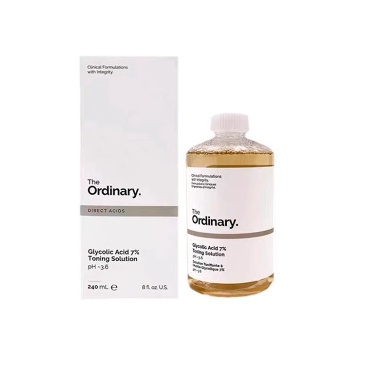 クロスボーダー在庫あり The Ordinary フルーツ酸トナー 7% グリコール酸ローション 240ml クローズド口を除去|undefined