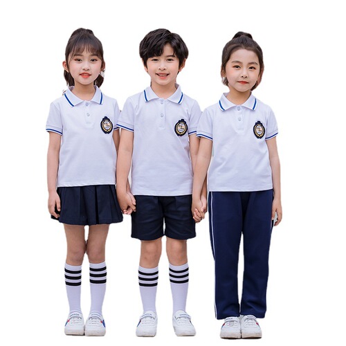 Kindergarten uniforms entry photos, summer clothes, sports style primary school uniforms, short-sleeved T-shirts, children's class uniforms, sports suits