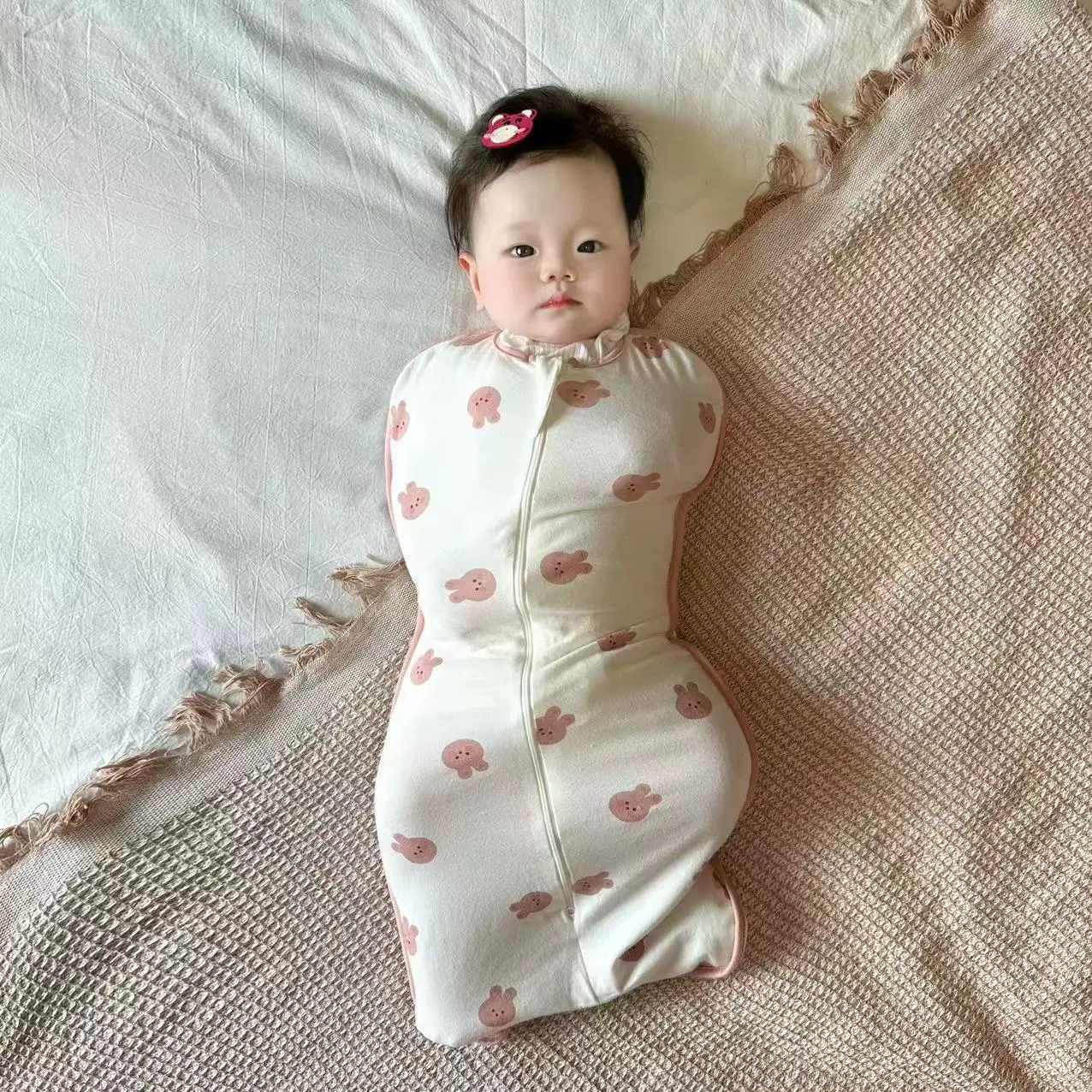 Cute rabbit, summer cool sleeping bag, with little bears