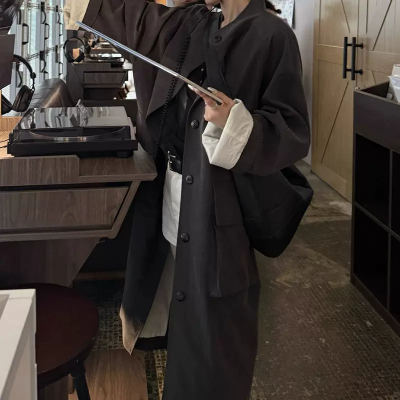 X小众系不一样的一件复古长款风衣｜短款女立领外套2025秋季新款