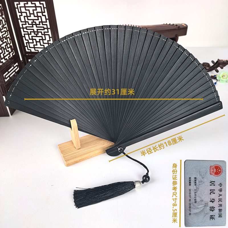 Ventilador antiguo ventilador plegable de verano chino chino cheongsam ventilador plegable de bambú artesanía ventilador pequeño ventilador de baile ventilador image 55