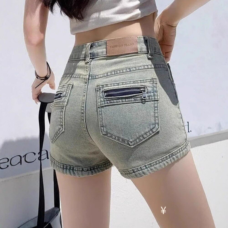 2026 New High-Waisted Denim Shorts for Women, Summer New Versatile Sexy Tight-Fitting Slimming Hot Pants for Women