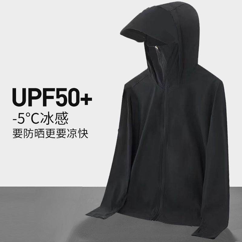 Comercio exterior transfronterizo verano ocio nuevo anti-UV super delgado abrigo de pesca transpirable al aire libre hielo protector solar hombre image 6