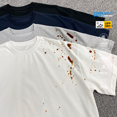 TRSメンズ25sscool max涼感吸湿排汗抗紫外線三防小襟元半袖tシャツ男