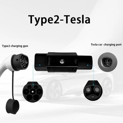Qiaoyi Type2 to Nacs Adapter New Energy Tpc Car European Standard to Tesla Tcl Charging Pile Plug (EV şarj adapterləri) - european-standard-pile-to-tesla-car