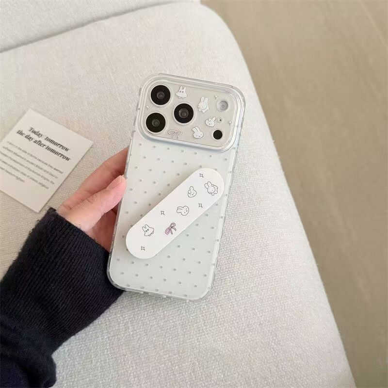 Polka Dot Band-Aid Miffy Rabbit Iphone17Promax Stand Phone Case Apple 16Pro Anti-Fall 15/14