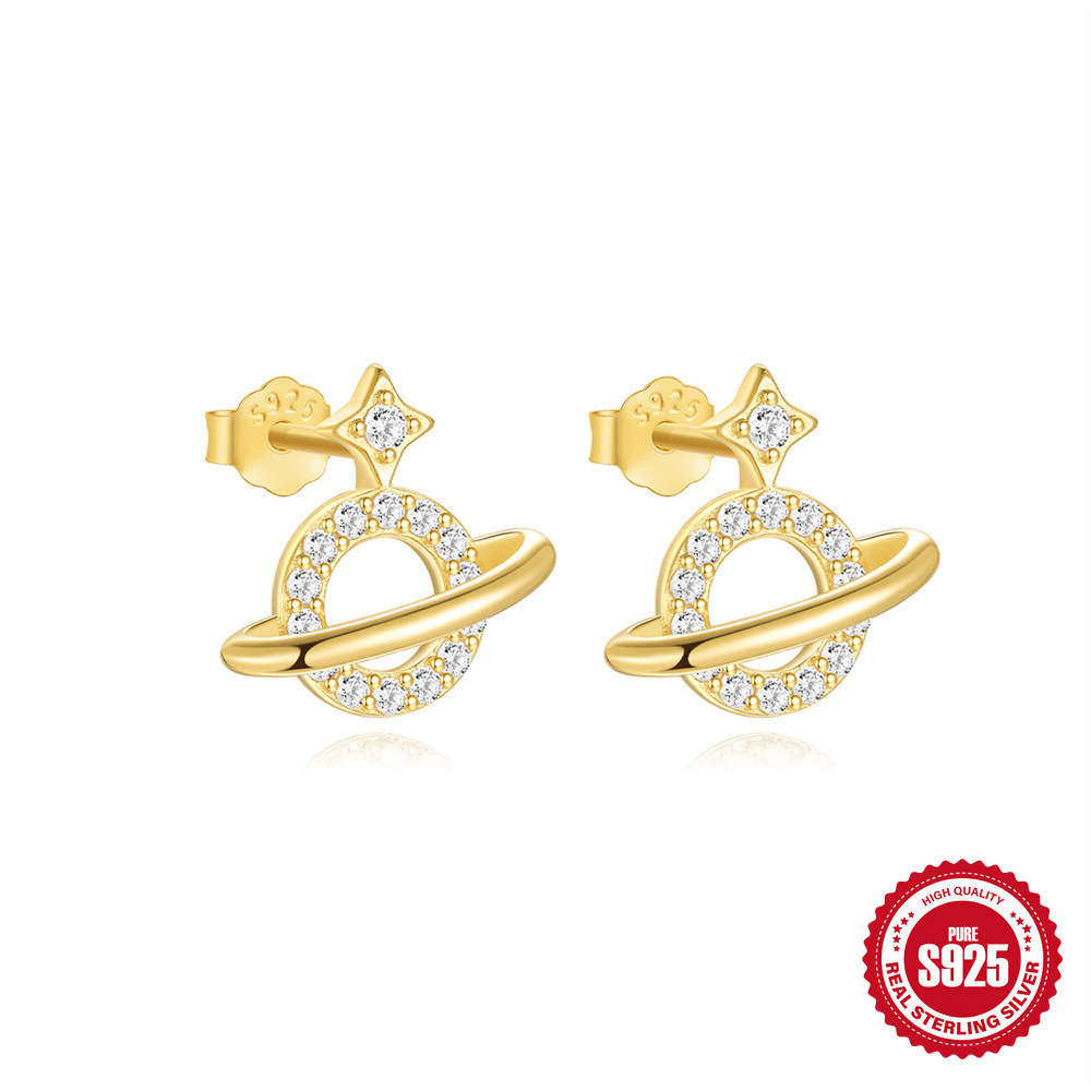 Pendientes de diseño pequeño y exquisito de plata de ley S925, lazo, perla, aretes de ambiente premium de otoño