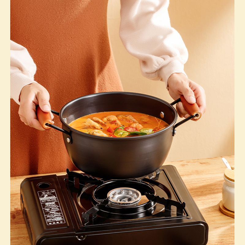 Konka three-piece pot set household multifunctional wok frying pan soup pot non-stick pot set gift pot wholesale