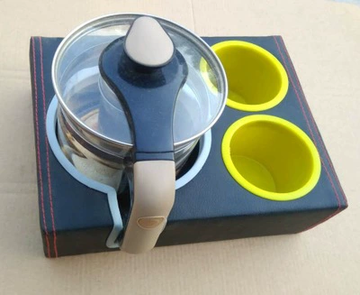 Fixed Seat, Car Water Bottle, Car cup holder/beverage holder - microfiber-leather-black-three-hole-handle-opening-125cm