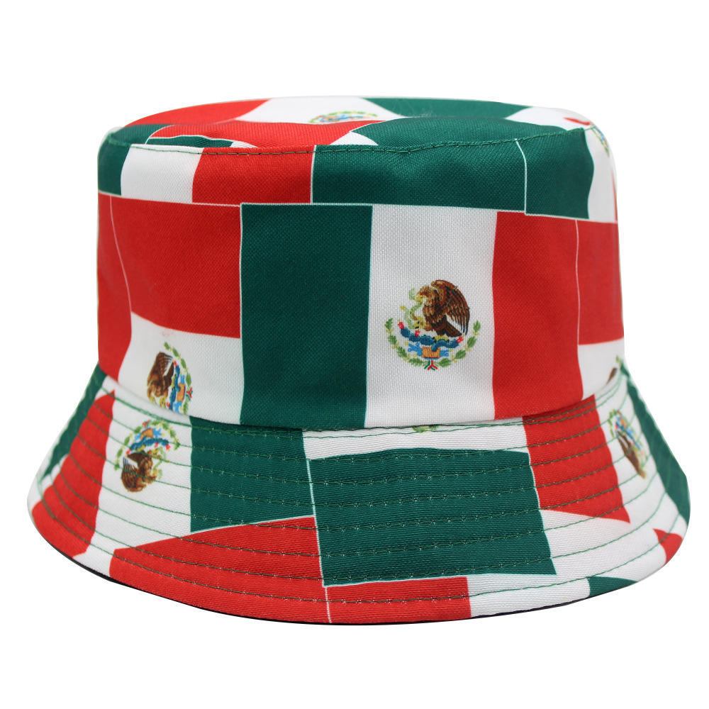 Unisexe De Base Bloc De Couleur Avant-Toit Large Chapeau Seau display picture 5