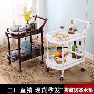 Solid Wood Dining Cart, Hotel Trolley, Wine Trolley, Courtyard Trolley, Cake Trolley, Snack Trolley, Food Delivery Trolley, Home Use
