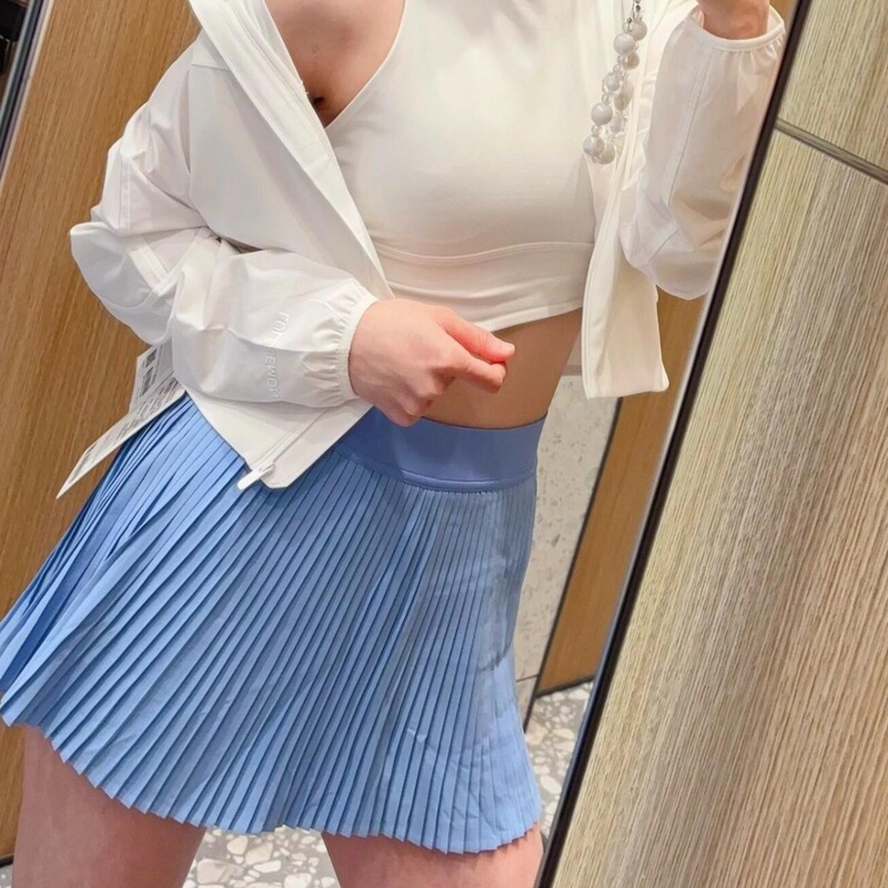 Summer New High Waist Tennis Skirt Women's Fake Two Pieces Organ Pleated Skirt Anti-walking Quick-drying Sun Protection Golf Skirt Summer New High Waist Tennis Skirt Women's Fake Two Pieces Organ Pleated Skirt Anti-walking Quick-drying Sun Protection Golf Skirt