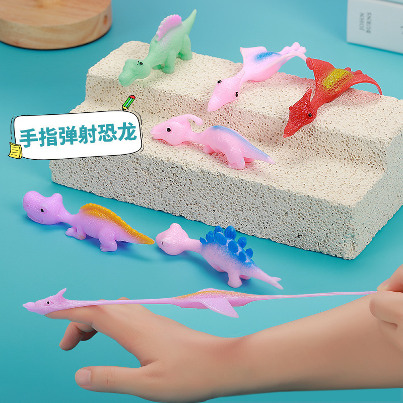 弹射恐龙趣味玩具手指