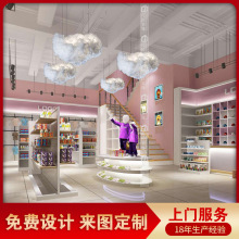 母婴店货架货柜展示柜设计奶粉店童鞋店木质烤漆展示架展架工厂