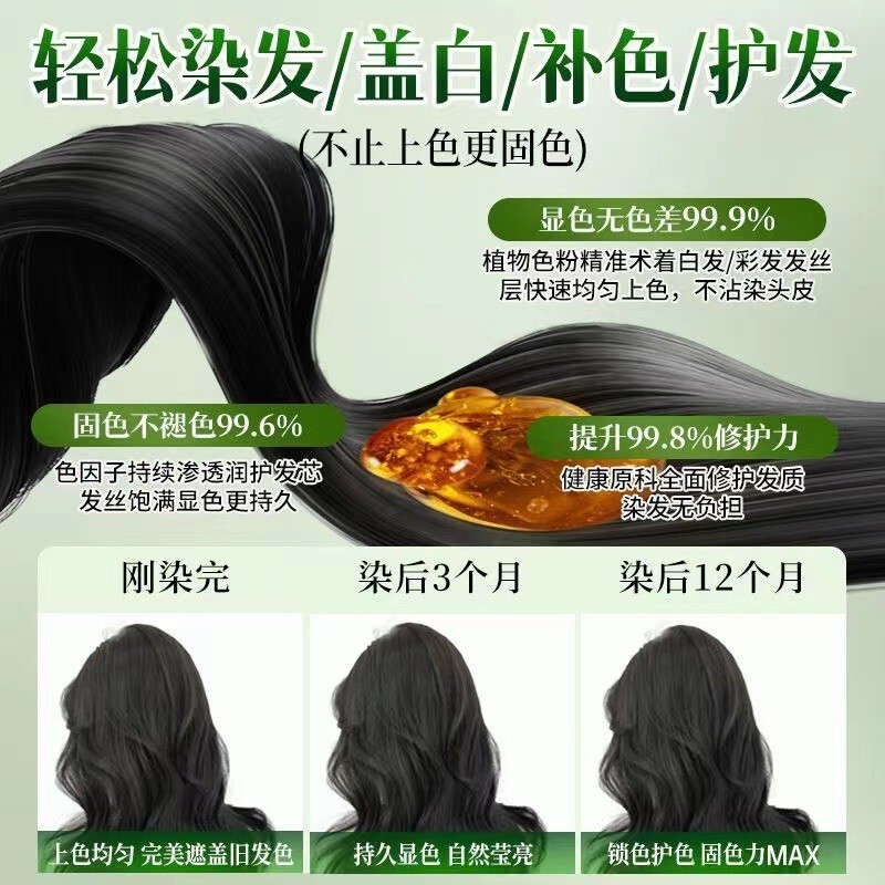 高級染毛剤 白髪隠し 家庭用植物性泡染料 固定染毛クリーム 袋入り 工場卸売 デリバリー対応|undefined