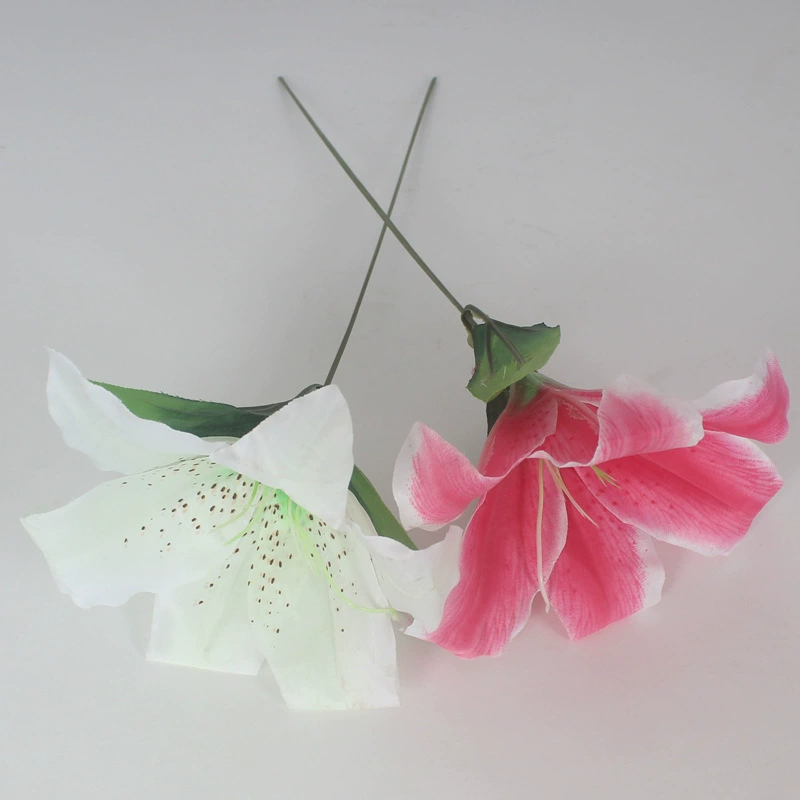 Новый Lily одиночный одноенного моделирования цветок для гостиной декоративное цветовое искусство букет дома фестиваль увлажняющий шелковый вазон цветочная композиция