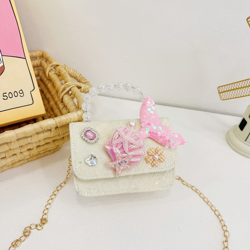 Bagos de perlas para niños 2024 nuevos bolsos de niños niñas bolsos de cinturón bolsos accesorios princesa bolsos de hombro de fragancia