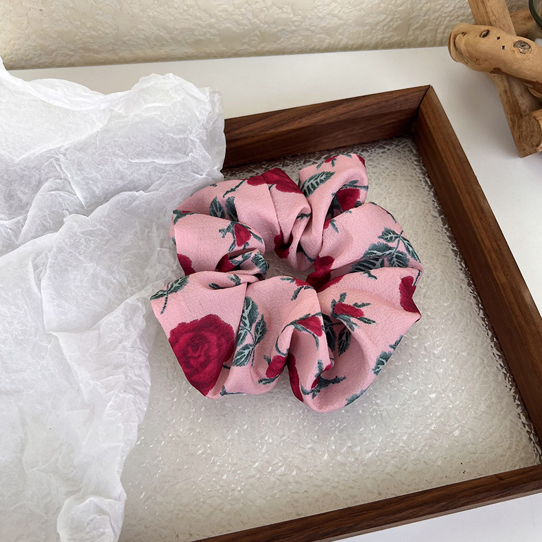 Sweet Flower Cloth Bow Knot Hair Clip Hair Band Hair Tie display picture 3