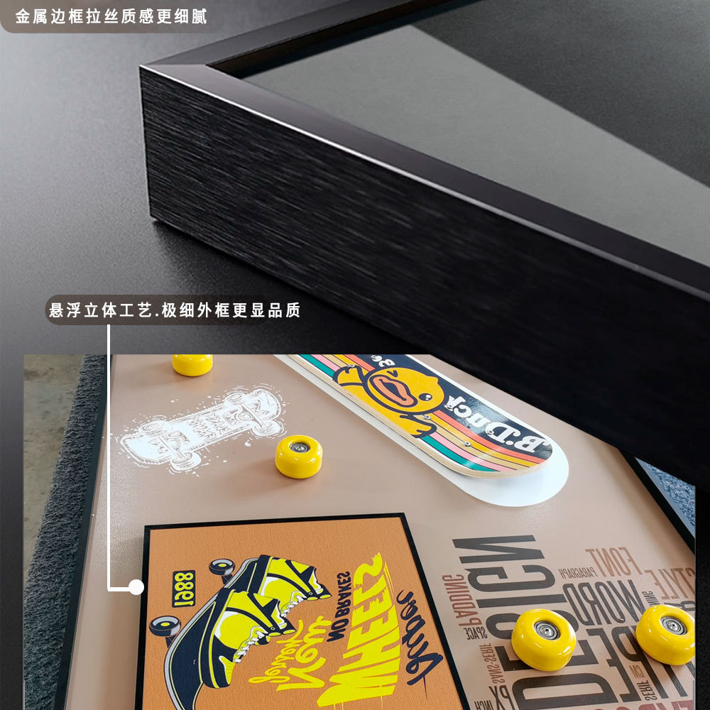 Monopatín pintura decorativa Tridimensional juego de moda mural pintura hecha a mano sala de estar pintura decorativa comedor dormitorio pasillo colgante pintura