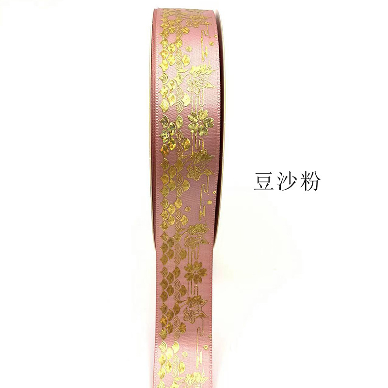 2,5 cm NUEVO LÁSER gilding xiangyun Tiangong barra bandeja hecha a mano cinta caja de regalo embalaje cinta directa de la fábrica