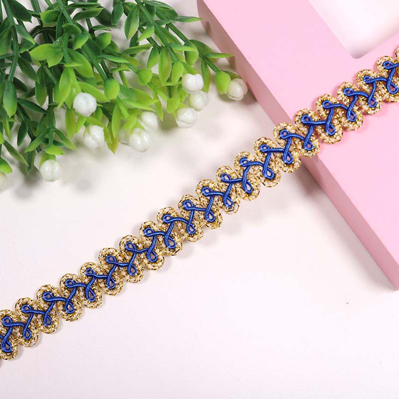 Spot 1.2cm color oro y plata accesorios de encaje accesorios de ropa 32 colores ciempiés borde de espigan encaje