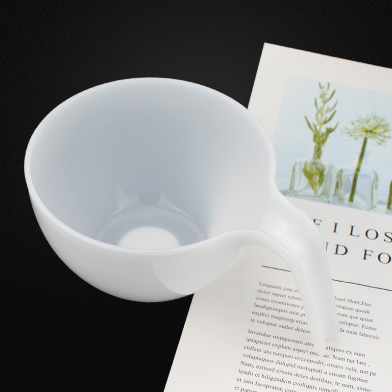 Crema apilable pasta Cameo con mango decoración color mezcla tazón guinda macaron crema mezcla material plástico tazón