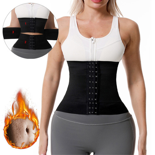 Amazon three belt buckle fitness waist girdle postpartum body shaping tightening belt waist restraint belt
