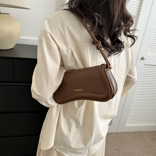 Niche design bag for women  spring new fashion popular crossbody bag casual commuting shoulder bag armpit bag