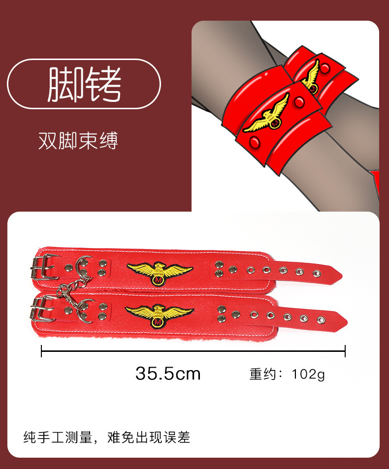 Jiuai SM Bondage Prop Set with Handcuffs, Nipple Clamps and Mouth Gag — detail image 19