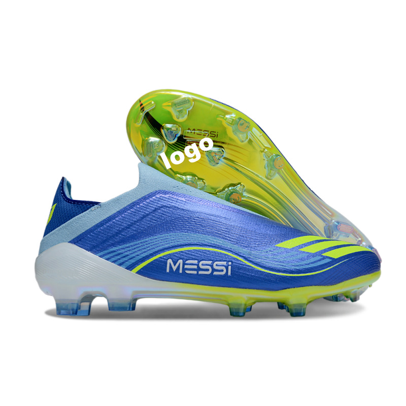 Fábrica de comercio exterior transfronterizo F50 zapatos de fútbol FG rosa con cordón de entrenamiento zapatos de fútbol para hombres hierba natural