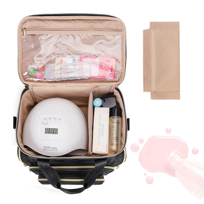 Bolsa Organizadora de Esmaltes de Uñas de Poliéster Multifuncional para Almacenamiento Doméstico y Viajes