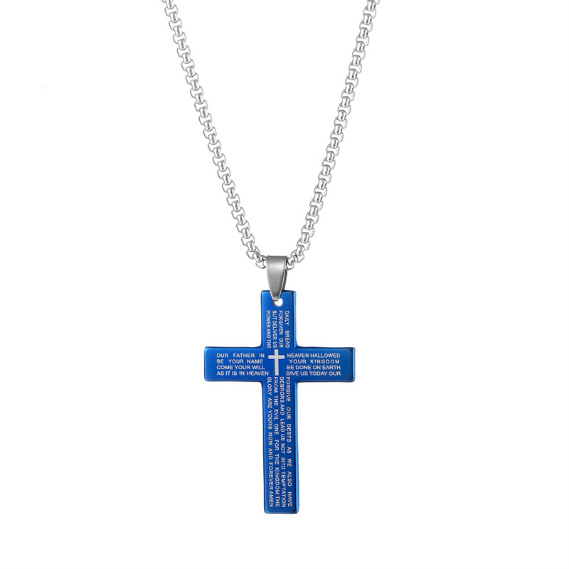 Fashion Cross Stainless Steel Titanium Steel Plating Pendant Necklace 1 Piece display picture 4