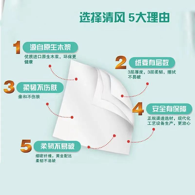 Clear wind coreless roll paper long roll trotter lily middle roll roll toilet paper wholesale household roll toilet paper handkerchief