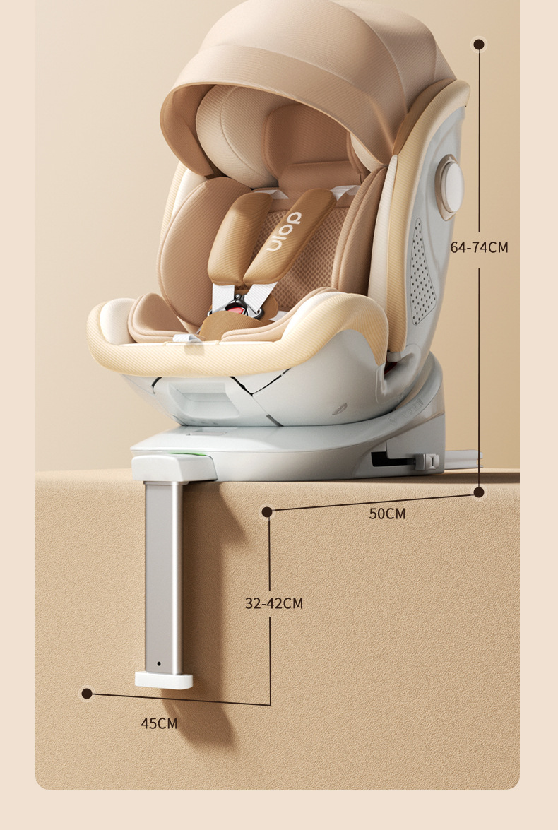 Youlebo Kids Safety Seat 0-4-12 Years Old I-Size Smart Dual Ventilation Heated Car-Mounted Infant Baby Car Seat