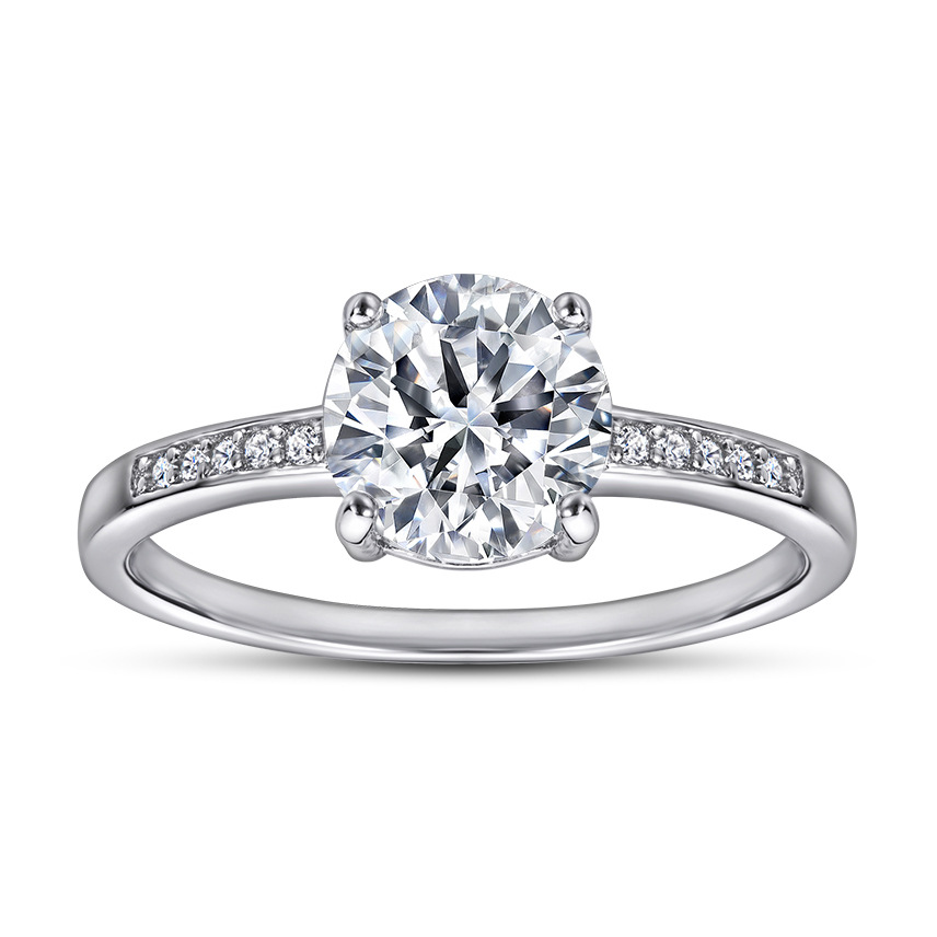 Tonglin europeo y americano Venta caliente 925 anillo de plata esterlina mujeres ZIRCON traje compromiso boda anillo de boda conjunto