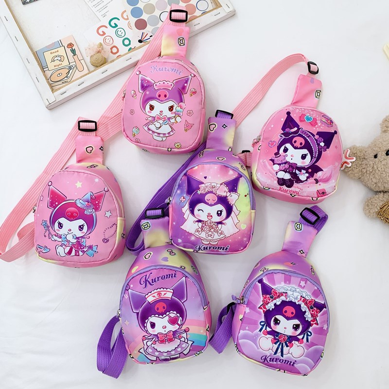 New children's bag, kindergarten baby cartoon coin purse, boys' and girls' outdoor fashion printed crossbody bag, chest bag