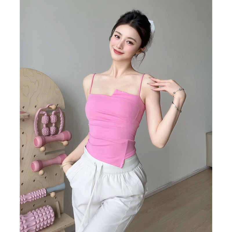 夏季运动背心女美背带胸垫防震跑步训练健身文胸瑜伽服内衣外穿|undefined