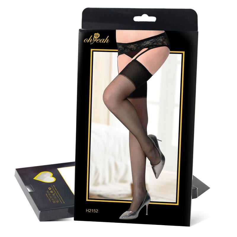 Medias sexy europeas y americanas ultrafinas anti-enganche negro costilla de ala ancha sobre la rodilla medias sexy puro deseo larga Liga