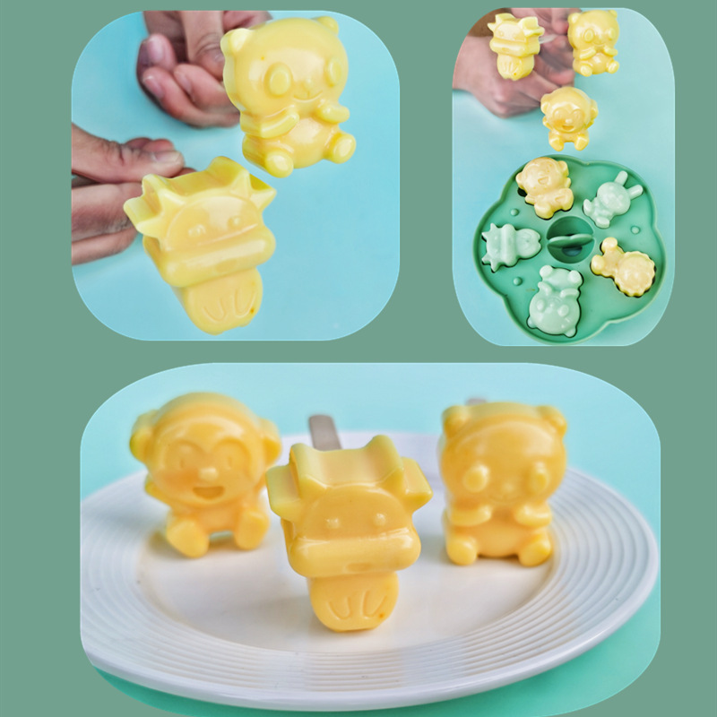 Factory in stock silicone cake mold steamed rice cake mold cartoon hair cake mold steamed stick baby food supplement mold