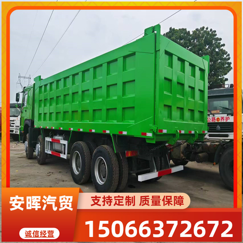 跨境出口371 375马力重汽发动机6X4牵引车头二手豪沃牵引拖车