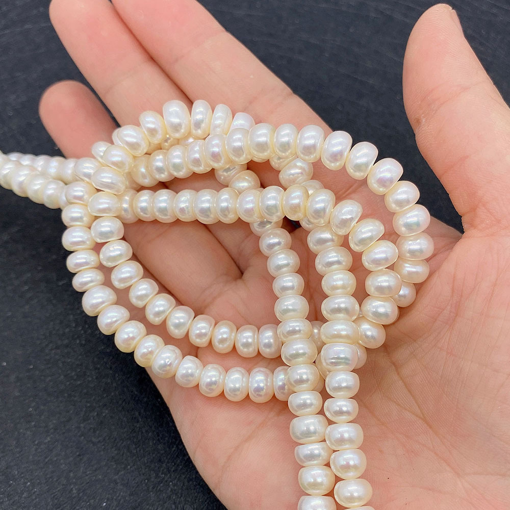 Geometric Pattern 1 String Freshwater Pearl Geometric Necklace Beads